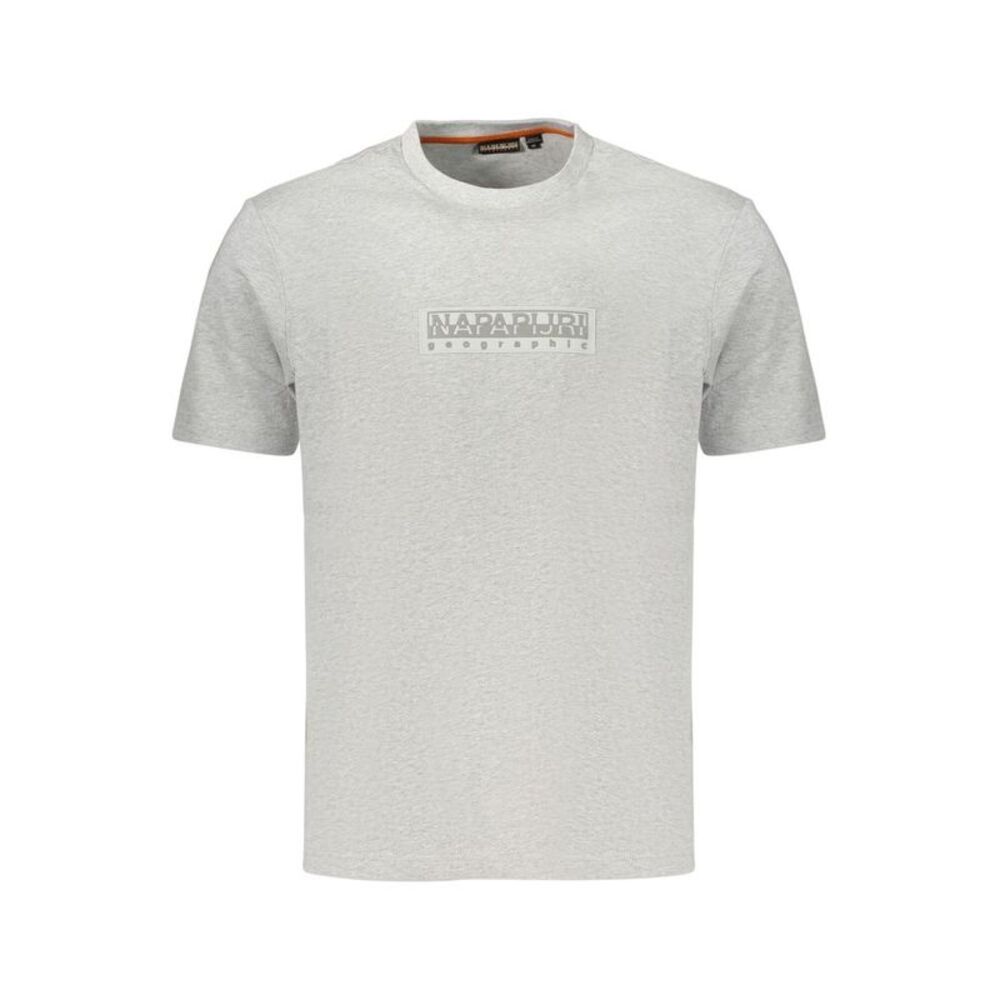 Napapijri Gray Cotton Men's Men's T-Shirt